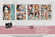 Mixed Media Girl, Lace Journal Pages, a Person Illustration by Digital Art Mahdiseño (Thumbnail 2 of 10)