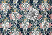 Ethnic Elephant Patchwork Pattern, a Pattern Graphic by StudioGlouna (Thumbnail 5 of 9)
