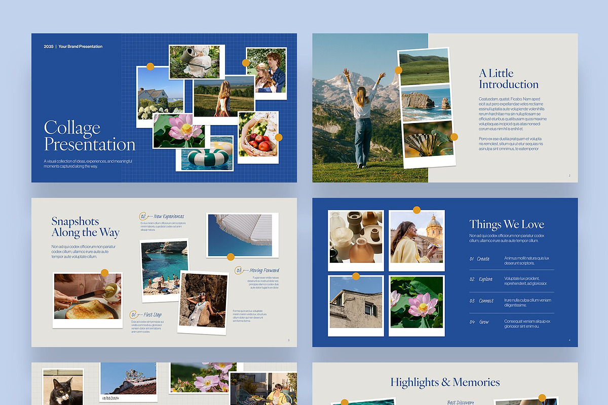 Photo Collage Presentation Template, a Presentation Template by BrandPacks