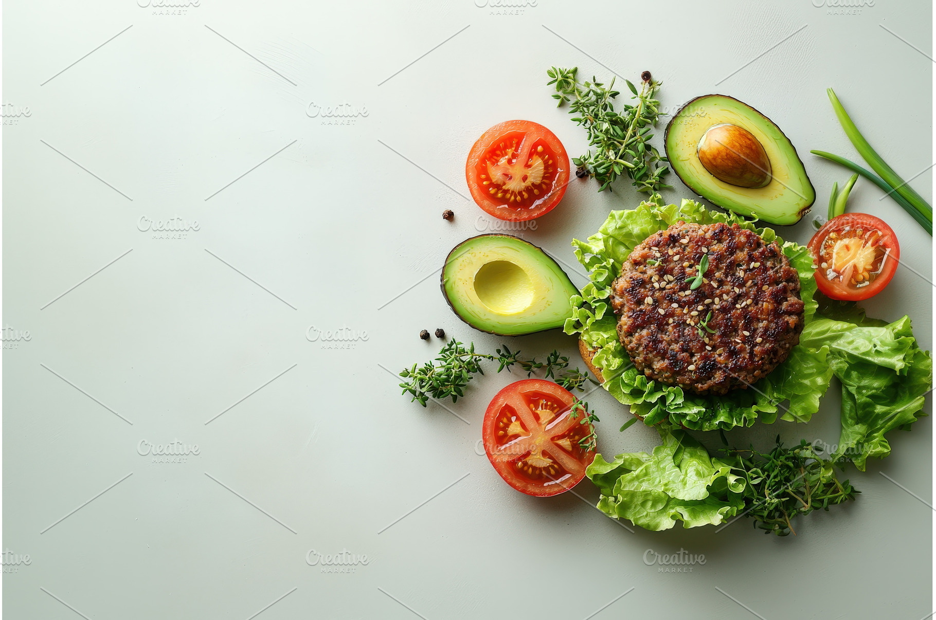Vegan Burger with Plant-Based Patty, a Food & Drink Photo by Rodica Ciorba