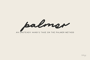 Palmer — An Unsteady Palmer Method, a Script Font by Mix Fonts