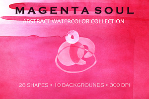 Magenta Abstract Watercolor