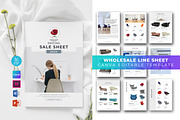 Line Sheet Template I Canva/InDesign, a Brochure Template by obayes (Thumbnail 1 of 11)