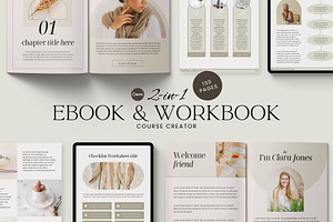 2in1 Ebook Workbook Template Bundle, a Templates & Theme by BoldNStudio