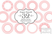 Soft Pink Vector Lace Frames, an Illustration by Amanda Ilkov (Thumbnail 2 of 5)