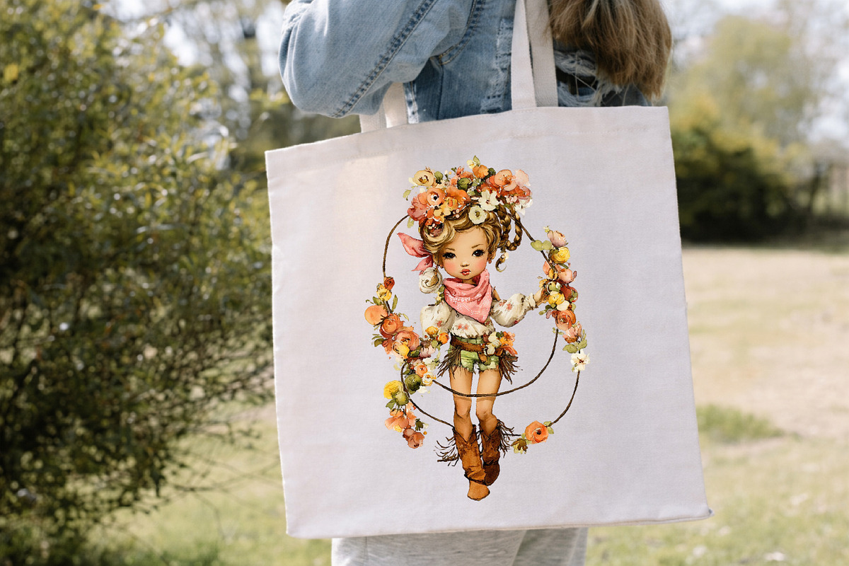 Whimsical Easter Western Girl Clipar, an Illustration by Canvas Craft (Photo 7 of 7)