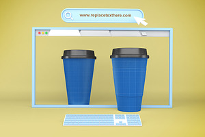 Coffee Cup Website Mockup