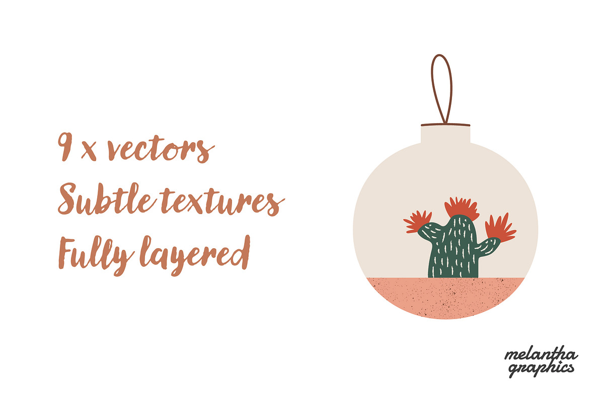 Boho Desert Christmas Ornaments Set, an Object Graphic by MelanthaGraphics (Photo 2 of 3)