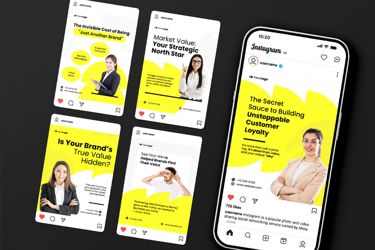 Brand Market Value Social Media Post, a Social Media Template by Jiwstudio (Photo 3 of 5)