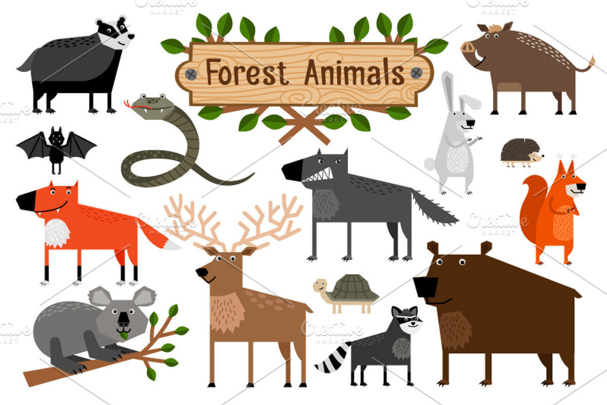 Cartoon Animals, an Object Graphic by ianakauri (Photo 4 of 5)