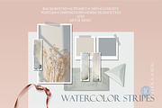 Meadow Grasses & Watercolor Stripes, an Illustration by Collection by VY (Thumbnail 6 of 11)