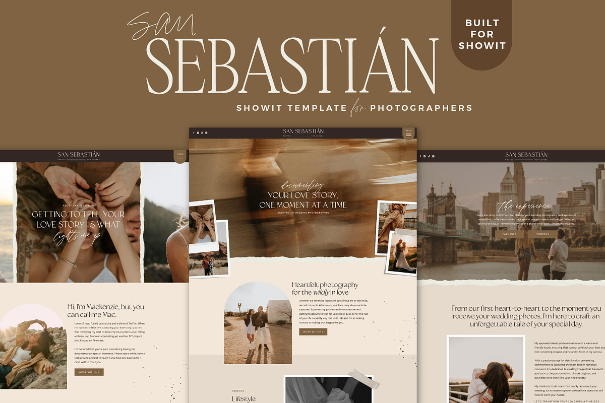 Boho Showit Template - Photographers, a Websites & App Template by Lennox Creative Co. (Photo 1 of 6)