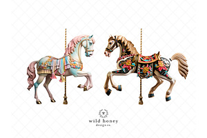 Carousel Horse Overlays, PNGs