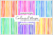 Six Colourful Stripe Pattern, a Pattern Graphic by Waterystrokes (Thumbnail 1 of 6)
