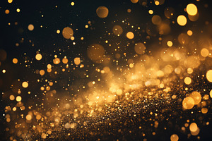 Christmas themed golden light, a Photo by Pavel_design
