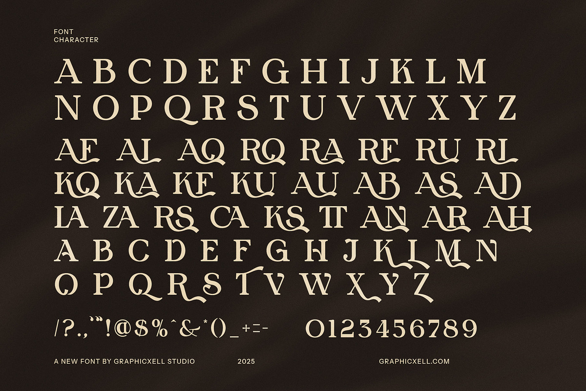 Rosela Modern Serif Font Typeface, a Serif Font by Graphicxell (Photo 8 of 8)