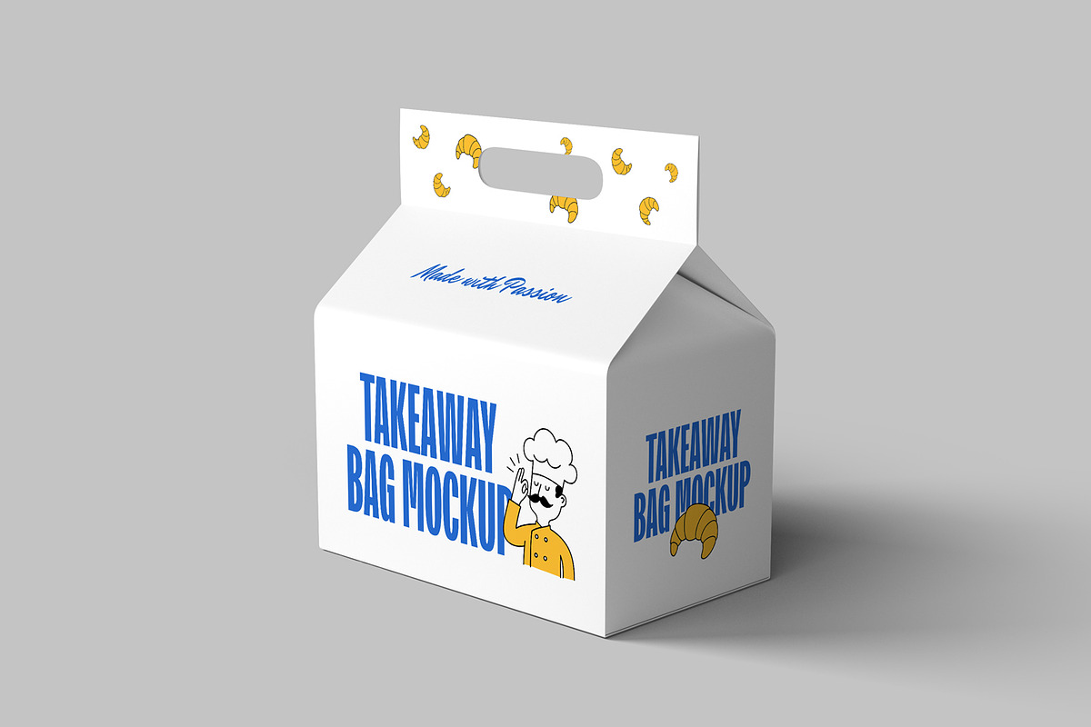 High Quality Takeaway Bag Mockups, a Packaging Mockup by artimasa (Photo 2 of 5)