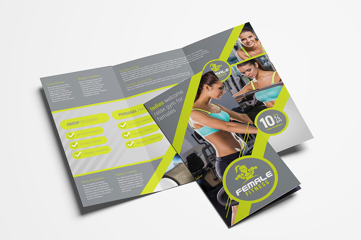 Female Fitness Templates Pack, a Brochure Template by BrandPacks (Photo 10 of 12)