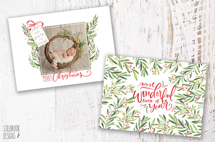 Christmas Greeting Card Template, a Card Template by Stillbrook Designs