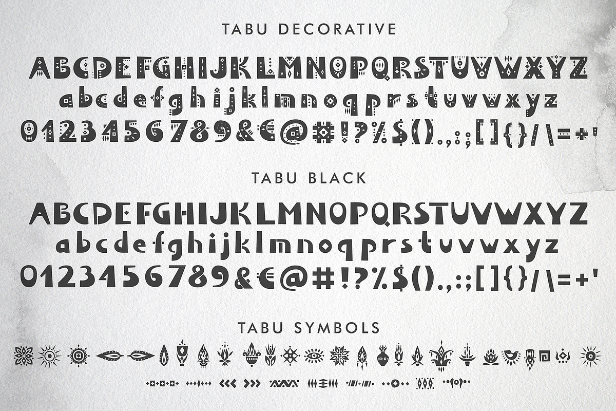 Tabu - Tribal Font Family preview 4