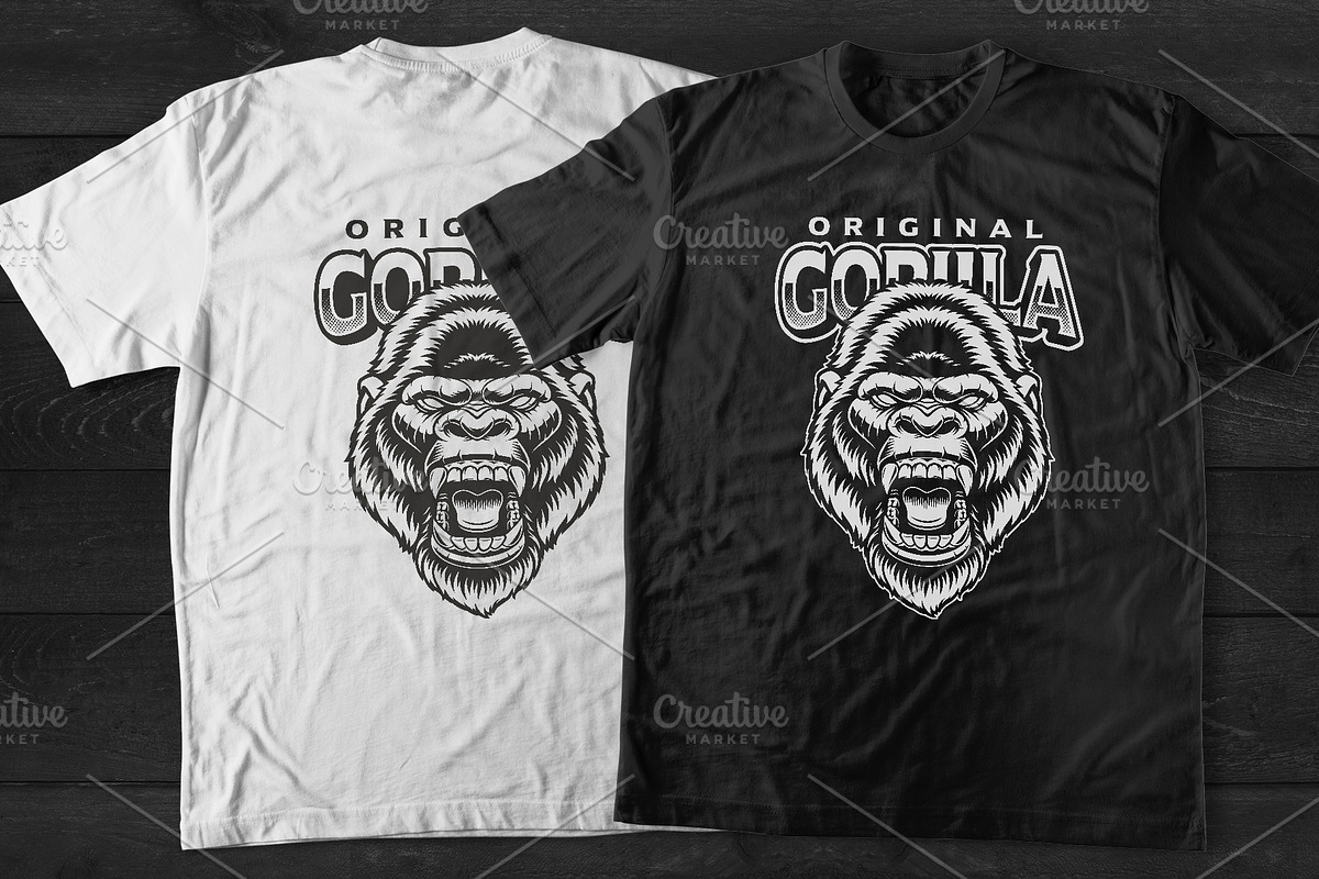 Gorilla Vector Illustration, an Animal Illustration by Harry Kasyanov (Photo 3 of 4)