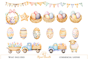 Watercolor Easter Bunny Clipart, an Illustration by MockupWizard (Thumbnail 3 of 5)