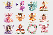 Watercolor Magical Fairy Clipart, a Seasonal Illustration by Design Market (Thumbnail 4 of 5)