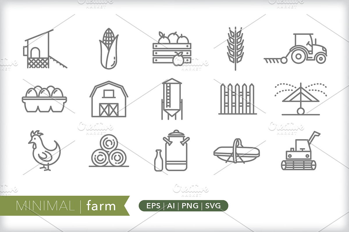 Minimal farm icons, an Outline Icon by Picture Window (Photo 1 of 5)