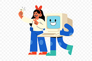 Human AI Selfie Cute Cartoon, a Work Illustration by Partikusi Design (Thumbnail 3 of 3)