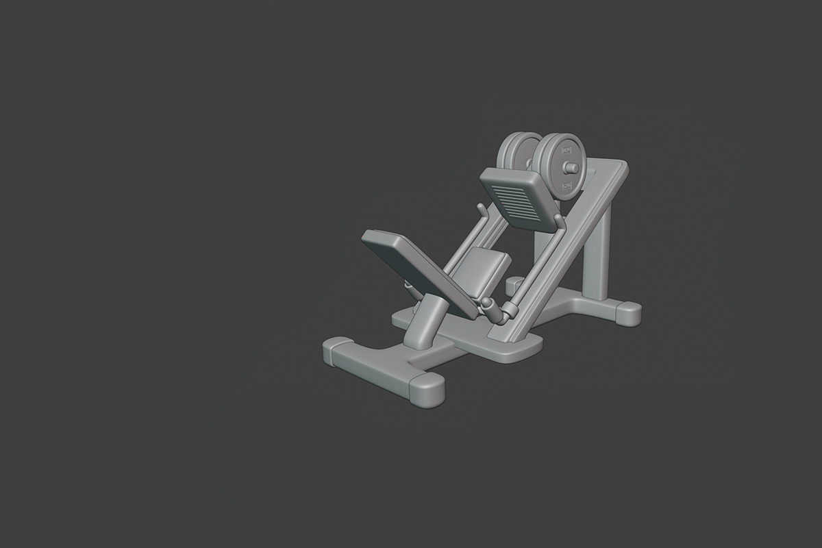 Stylized Gym and Fitness Set, an Object 3D Model by Artem Varnitsin (Photo 18 of 23)