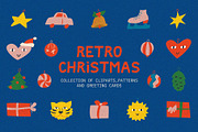 Retro Christmas and New Year, a Texture Illustration by Felizabeth Design (Thumbnail 1 of 13)