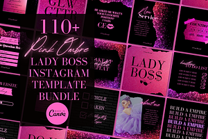 Black & Pink Boss Instagram Template