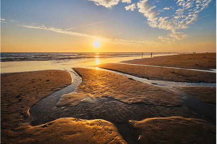 Atlantic ocean sunset with surging, a Nature Photo by f9photos