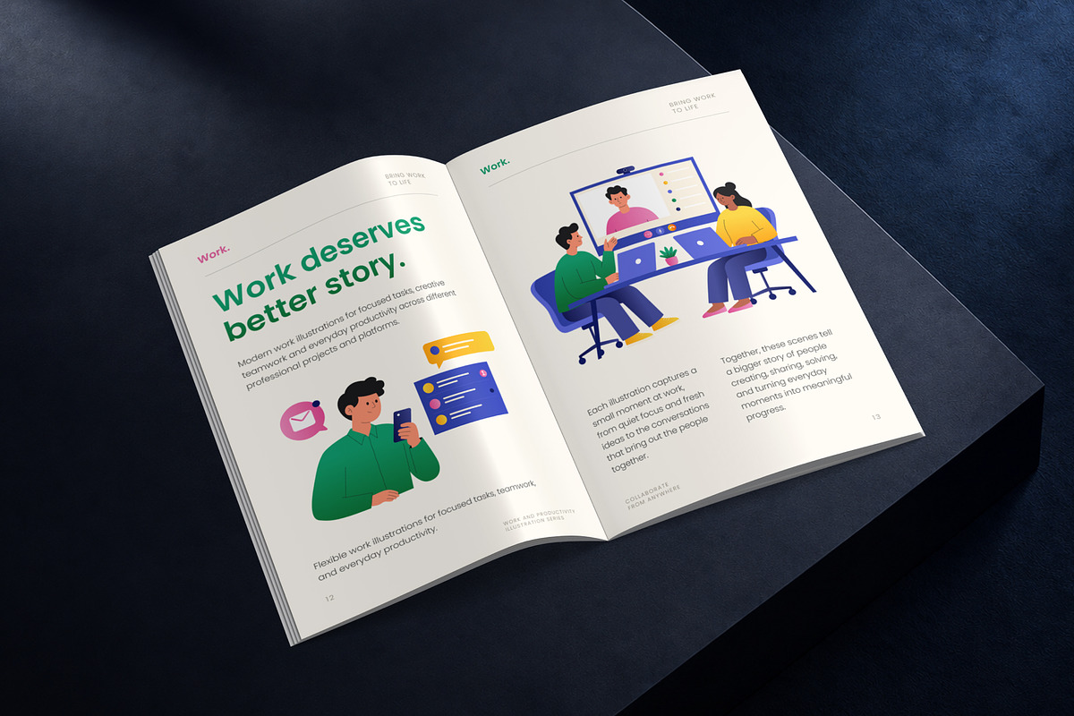 60 Work Flat Illustrations, a Work Illustration by Prosymbols (Photo 5 of 9)