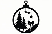 Christmas Laser Cut Ornament Bundle, a Graphic by musafir_fashion (Thumbnail 9 of 16)