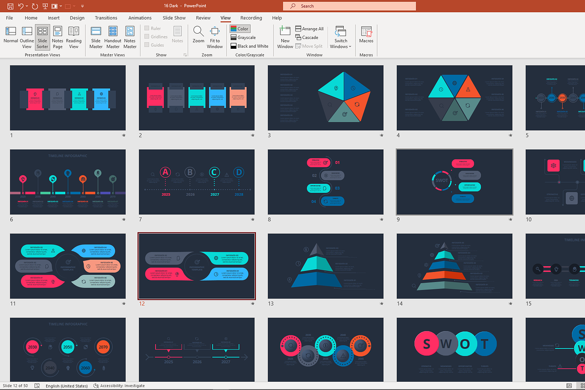 Stylish PowerPoint Template, a Presentation Template by Infographics project (Photo 11 of 13)