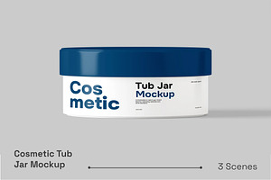 Cosmetic Tub Jar Mockup, a Packaging Mockup by renderstockmarket