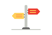 Street Sign Flat Icon, a Duotone Icon by Pexelpy (Thumbnail 2 of 2)