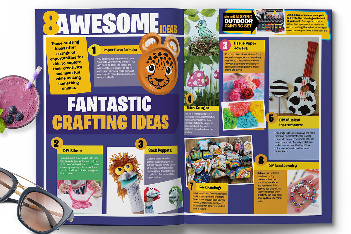 kids magazine template