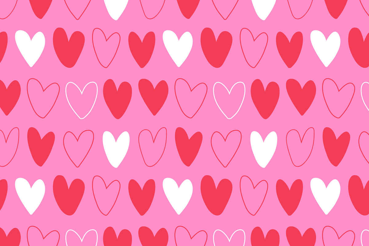 Cute seamless heart patterns, a Pattern Graphic by Good Studio (Photo 3 of 12)