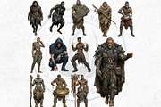 Primal Fantasy Tribal Characters PNG, a Person Illustration by ThatsDesignArt (Thumbnail 6 of 13)