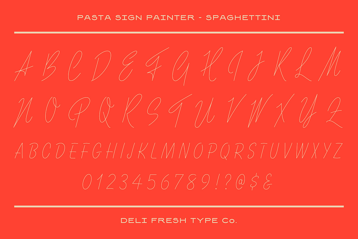 Pasta Sign Painter: Handwritten Font, a Handwritten Font by DeliFreshTypeCo. (Photo 4 of 7)