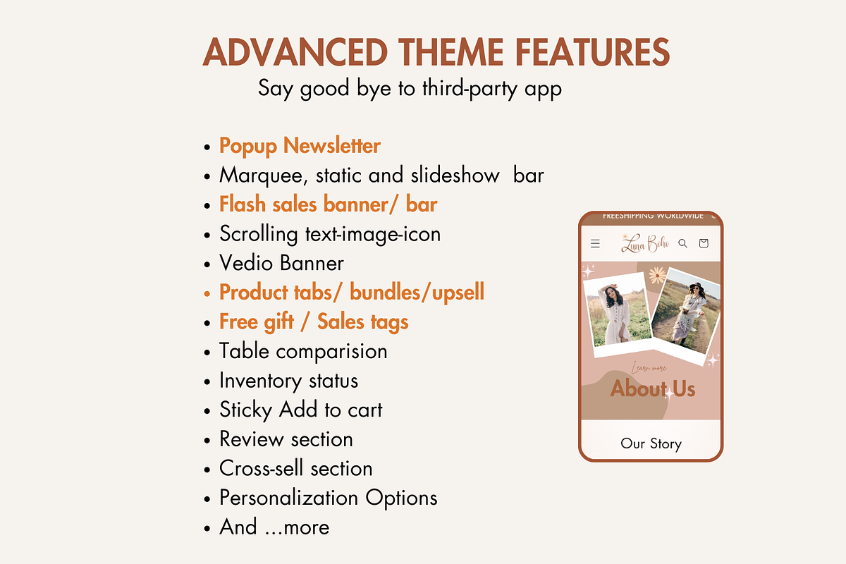 Luna - Boho Shopify Theme, a Shopify Template by Xynotheme (Photo 6 of 7)