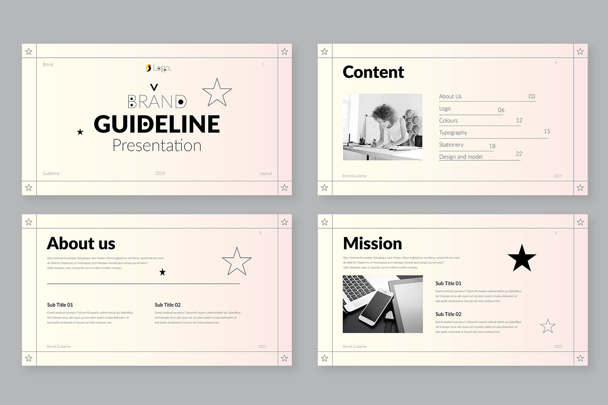 Brand Guideline Presentation Layout, a Presentation Template by ContestDesign (Photo 2 of 6)