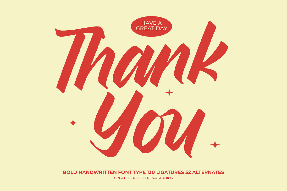 Broklyn Enthusia Bold Handwritten, a Script Font by Letterena Studios Script (Photo 20 of 20)