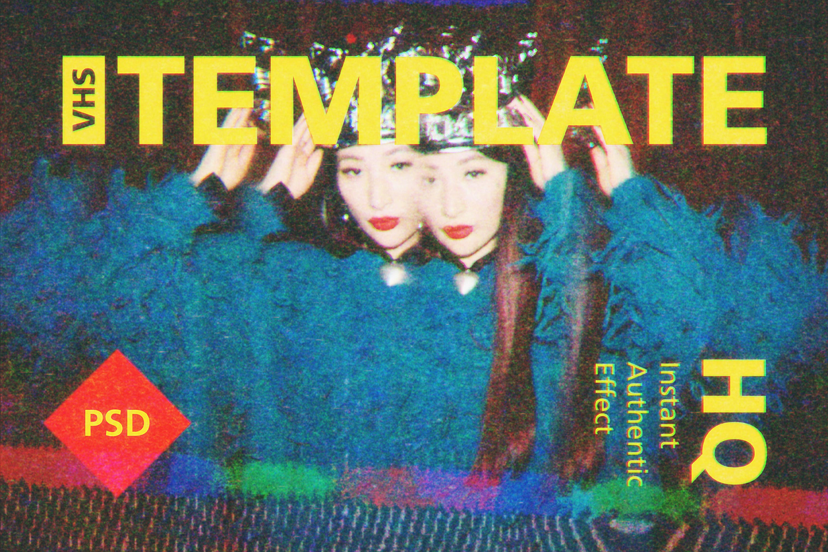 VHS Tape Photo Template, a Layer Style Add-On by Design Squad