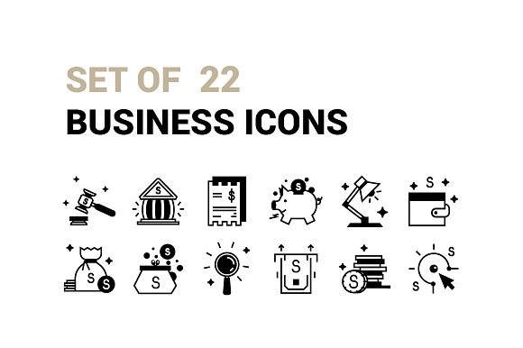 Set Of 22 Business Icons