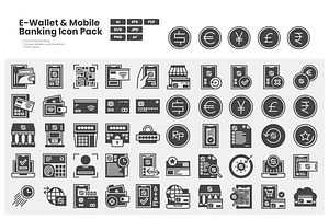 E-Wallet & Mobile Banking Icon Pack, a Solid Icon by erifqizeicon