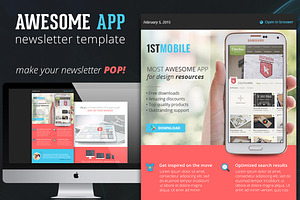 Flat and Colorful App Email Template