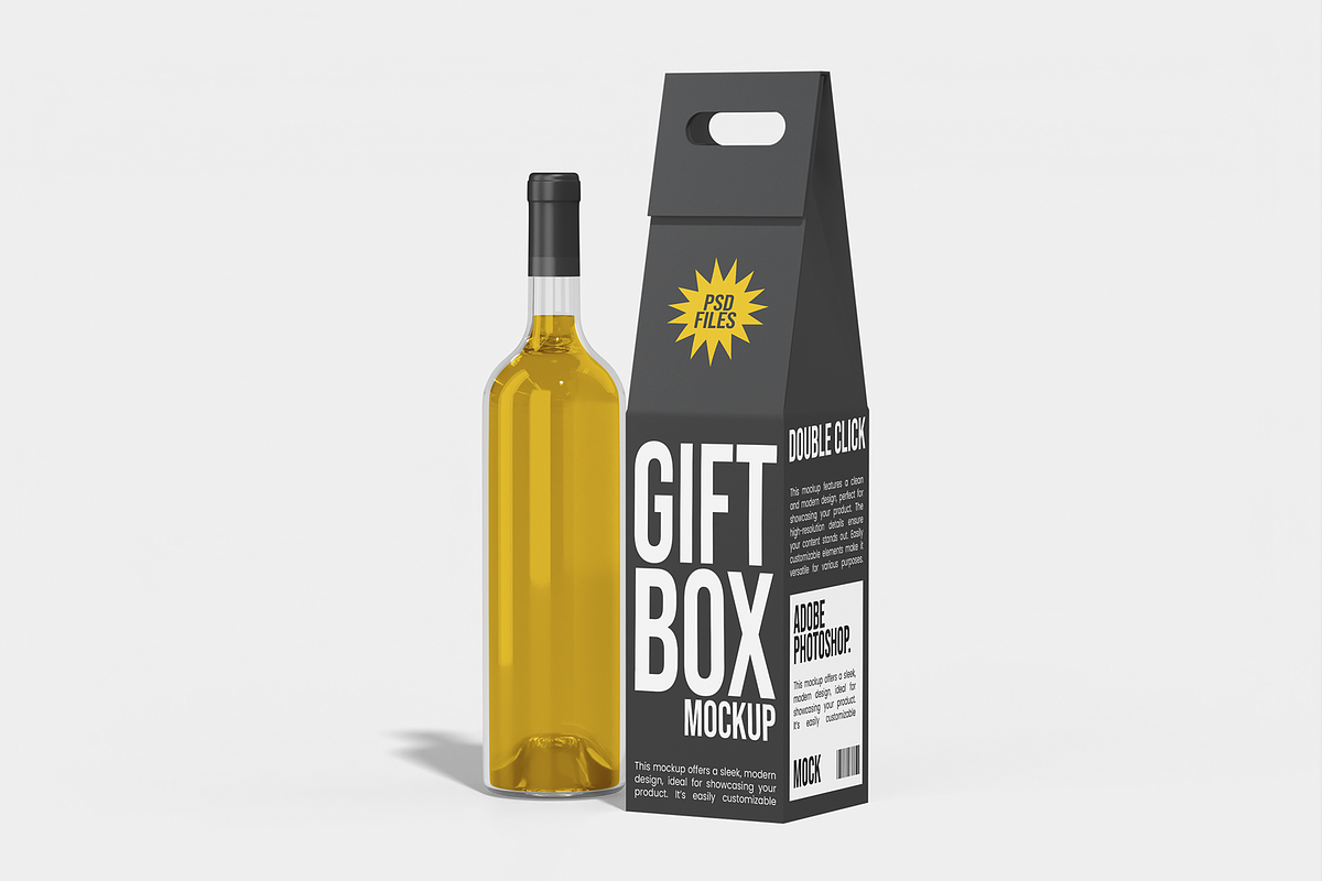 Gift Box Mockup, a Cups & Container Mockup by Unerispace (Photo 3 of 4)